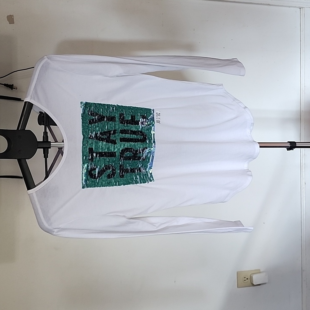 Justice Active Graphic Shirt, Color White,  Size 20 Plus